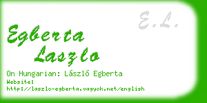 egberta laszlo business card